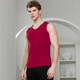 意大萊（yidalai）情侶桑蠶絲無(wú)痕保暖背心女防寒秋冬內穿塑身收腹馬甲男士保暖內衣 9674-大紅-男背心 L
