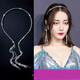 言象仙女流蘇發(fā)箍鑲鉆流蘇韓版仿水鉆掛耳式頭箍ins少女發(fā)飾品頭箍 銀色3排仿鉆流蘇發(fā)箍
