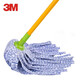 3M 思高一拖凈棉線(xiàn)布條吸水無(wú)紡布拖把墩布家用一拖凈老式傳統拖把 耐磨型拖把1桿+1頭