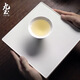 九土手工陶瓷茶盤(pán)功夫茶具干泡家用壺承日式簡(jiǎn)約干濕兩用排水泡茶臺 款式一 正方形