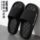 安尚芬夏涼拖鞋男時(shí)尚戶外穿運(yùn)動(dòng)居家舒適浴室防臭防滑軟底拖鞋女情侶鞋 黑色（簡約字母） 42-43 【適合41-42】