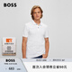 BOSS【男女同款 100%棉 珠地布】男士春夏情侶休閑短袖Polo衫 100-白色 M