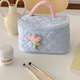 芒倉倍詩(shī)琪ins風(fēng)收納包可愛(ài)花朵化妝包大容量收納包便攜手拿包少女心 藍色燈芯絨花朵【化妝包】