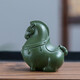 復雅集 宜興紫砂茶寵擺件純手工綠馬茶玩 馬茶具配件 民國綠泥款
