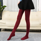 革斤威男女高個(gè)子棉純大腿襪過(guò)膝襪子加長(cháng)80cm高筒襪秋季女士襪子 平板過(guò)膝加長(cháng)酒紅
