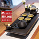 陸寶書香博古旋轉(zhuǎn)茶禮 一壺一海四杯帶茶盤 功夫茶具套裝家用商務(wù)送禮 茶禮【茶盤+4茶杯1壺1海1則】 書香博古【禪風(fēng)黑】