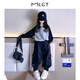 mlgt童裝官方品牌店 女童套裝2025春秋季衛(wèi)衣工裝褲中大童春裝兩件套 黑色 110 cm