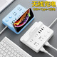 多功能無線充電插座 智能無線充電器USB插排插線板帶Type-C充電插板帶線家用立式辦公雅桌面拖線板 840款 帶無線充 白色 0.8米