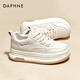 達芙妮（DAPHNE）厚底小白鞋女2025爆款春季高級感休閑鞋子女透氣百搭熊貓板鞋子女 米色【厚底百搭】 37
