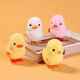 肯倫兒童嬰幼兒玩具0-1-3歲仿真小雞無(wú)聲新生兒寶寶6個(gè)月以上男孩女孩 黃白粉-雞鴨隨機各1只=3只