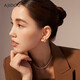 AJIDOU阿吉豆春季上新復(fù)古仿優(yōu)雅珍珠耳釘高級(jí)感法式小眾設(shè)計(jì)耳飾