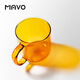 MAVO 拾光師玻璃咖啡杯 馬克杯 帶手把ins風(fēng)琥珀色粉紅透明復古 琥珀