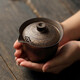 私朹堂 手抓壺 手工鎏金茶壺創(chuàng  )意日式家用陶瓷手抓壺仿古功夫茶具杯大號蓋碗 鐵釉茶壺泡茶器隨手泡 鐵釉手抓壺