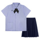 拉曼咔泰國校服娜諾泰式禁忌女孩jk襯衫制服日系高中學(xué)生畢業(yè)季班服套裝 女泰國襯衫短袖+藏青松緊腰短裙 S （建議71~89斤）