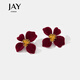 Jay復(fù)古過年紅色花朵耳環(huán)女氣質(zhì)耳墜耳飾品送女生七夕情人節(jié)禮物老婆
