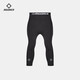 準者跑步籃球運動(dòng)訓練健身彈力七分壓縮褲裝備緊身打底套裝男女 Z119111402-1 純正黑 M 