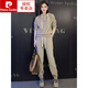 皮爾卡丹（pierre cardin）歐貨感運動服套裝女2024春秋新款洋氣時尚顯瘦連帽衛(wèi)衣兩件套套裝 卡其色套裝 S【建議80-100斤】