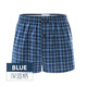 仕樂(lè )純棉阿羅褲男平角褲寬松大碼內褲男式全棉褲衩梭織胖子加大碼褲頭 深藍格 1條 2XL