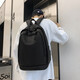 法德陸 書(shū)包女大學(xué)生軟皮韓版潮流雙肩包男防水大容量包 tengrun773黑色