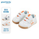 歌瑞家（greatfamily）兒童鞋子春秋季寶寶休閑鞋運動(dòng)鞋魔術(shù)貼扣橡膠底樂(lè )友 女款【米橘色】 20 cm