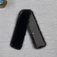 高檔進口水貂毛小毛領(lǐng)子男士立領(lǐng)通用皮衣羽絨服皮草真毛領(lǐng)單賣 黑色（襯布50*5cm）