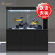 可麗愛(ài)（CLEAIR）cleair可麗愛(ài)CD客廳魚(yú)缸生態(tài)超白玻璃底過(guò)濾家用長(cháng)方形魚(yú)缸水族箱 黑色 CG-1200屏風(fēng)底過(guò)濾