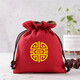 靠森純棉麻文玩布袋束口抽繩絨布錦囊小布袋子佛珠袋盤(pán)珠福袋批量定制 紅色/福字 長(cháng)15cm*寬13cm 1個(gè)