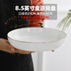 玉蝶骨瓷盤子套裝組合家用深盤湯盤菜碟歐式金邊餐具陶瓷盤子菜盤 8.5英寸金邊窩盤1個(gè)