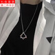 萌客朵 幾何項鏈男潮女ins風(fēng)嘻哈男生小眾簡(jiǎn)約百搭秋冬男士毛衣鏈吊墜 幾何項鏈