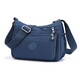 新款單肩包女士斜跨包潮帆布單肩斜挎女包多層次防水尼龍牛津布包中老年生意包休閑旅行女包 深藍色