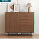 安定家五斗柜儲物收納柜臥室客廳靠墻簡(jiǎn)約現代木質(zhì)抽屜置物書(shū)架柜子斗櫥 【一門(mén)三抽】原野色80*80