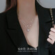 十六月緣999足銀雙層蝴蝶項(xiàng)鏈女士小眾鎖骨吊墜冷淡風(fēng)七夕生日禮物送女友 蝴蝶足銀雙層項(xiàng)鏈【玫瑰花禮盒】