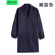 貴人熊大褂男款大褂子工作服長(cháng)袖搬運勞保服迷彩耐磨罩衣大褂防塵車(chē)間服 升級款藏藍色大褂 均碼(120-180斤)