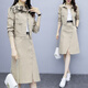 宏資琦連衣裙女裝2025春季新款韓版氣質(zhì)顯瘦a字裙子職業(yè)女神范兩件套裝 卡其 S