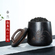 紫來順 1斤裝小號紫砂茶葉罐實用存茶罐家用石瓢醒茶罐茶葉桶茶缸 刻繪蘭花