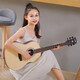 名森（Minsine）36英寸/原木色啞光旅行吉他學(xué)生初學(xué)者民謠吉他男女生小吉他