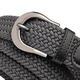 極為（JEVI）男士皮帶男女士彈力編織松緊褲帶韓版百搭休閑針扣褲帶潮D-4121 灰色105CM