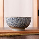 LICHEN 景德鎮(zhèn)陶瓷碗 和風韓式碗日式創(chuàng)意手繪陶瓷面碗湯碗 吉祥花 單碗 7英寸 1個 口徑17x8.5厘米