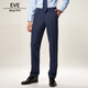 依文67%羊毛商務(wù)西褲正裝花藍色西褲男上班職場(chǎng)西裝褲長(cháng)褲商場(chǎng)同款 灰藍色 165A -165/74A