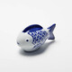 LICHEN景德鎮中式古典青花小擺件陶瓷漂浮魚(yú)魚(yú)缸裝飾觀(guān)賞工藝 E號鯉魚(yú)長(cháng)6.5厘米