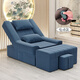 零夢(mèng) 足療按摩床電動(dòng)足浴沙發(fā)靠椅床美甲美睫椅子足療床電動(dòng)躺椅足浴床 【升級加厚】 無(wú)扶手款 藏青麻布 電動(dòng)款