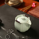陶立方汝窯茶壺陶瓷手抓壺天青開(kāi)片手工泡茶壺防燙單壺功夫茶具配件 明德壺 250ml