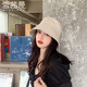 雪茜曼（XUEXIMAN）帽子女黑色直筒水桶漁夫帽女薄款遮臉遮陽防曬帽子