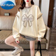 A 21 FUNB13歲大童衛(wèi)衣16少女春秋裝12到15長(zhǎng)袖T恤初中學(xué)生女孩圓領(lǐng)上衣服 杏色 170 M80-110斤