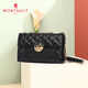 夢(mèng)特嬌（MONTAGUT）2025新款包包女包斜跨包菱格經(jīng)典翻蓋單肩包時(shí)尚百搭牛皮小方包 黑色 R3712317124
