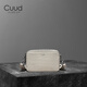 Cuud牛皮女包復古鱷魚(yú)紋寬肩帶小方包小眾相機包女斜挎新年情人節禮物 素雅白【禮盒裝+禮品袋】