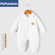 檸檬爬爬（PAPA LEMON）寶寶哈衣嬰兒衣服夾棉秋冬套裝新生兒保暖棉服爬服外出連體衣冬裝 純白色 73cm
