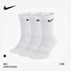 耐克（NIKE）nike襪子男女籃球襪運動(dòng)襪吸汗透氣健身訓練跑步襪百搭保暖休閑襪 高筒【三雙裝】SX7676-100白色 M 【適合38-42碼】