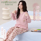 芬騰可安（FENTENGCARE）2025年秋冬新款女士睡衣女純棉圓領(lǐng)套頭長(cháng)袖長(cháng)褲可外穿家居服Q2