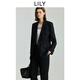 LILY2025秋新款修身收腰氣質(zhì)商務(wù)通勤高級感黑色西裝外套女西服 510黑 M